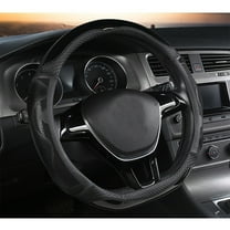 Honeycomb Leather Car Steering Wheel Cover, Non-Slip Universal Wheel Protector for Men and Women, Fashionable D-Shaped Grip, Comfortable Anti-Slip Interior Accessory