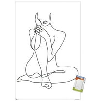 Woman - Continuous Line Drawing Wall Poster, 22.375" x 34"