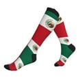 thumbnail image 2 of America Mexico Flag Compression Socks Best Support for Women Men Athletic Running Cycling, 2 of 8