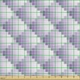 thumbnail image 2 of Ambesonne Geometric Fabric by the Yard Upholstery, Futuristic Pixel Squares, 2 Yards, Violet and Pale Mauve, 2 of 5