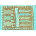 thumbnail image 1 of Ahgly Company Indoor Rectangle Southwestern Light Blue Country Area Rugs, 6' x 9', 1 of 4