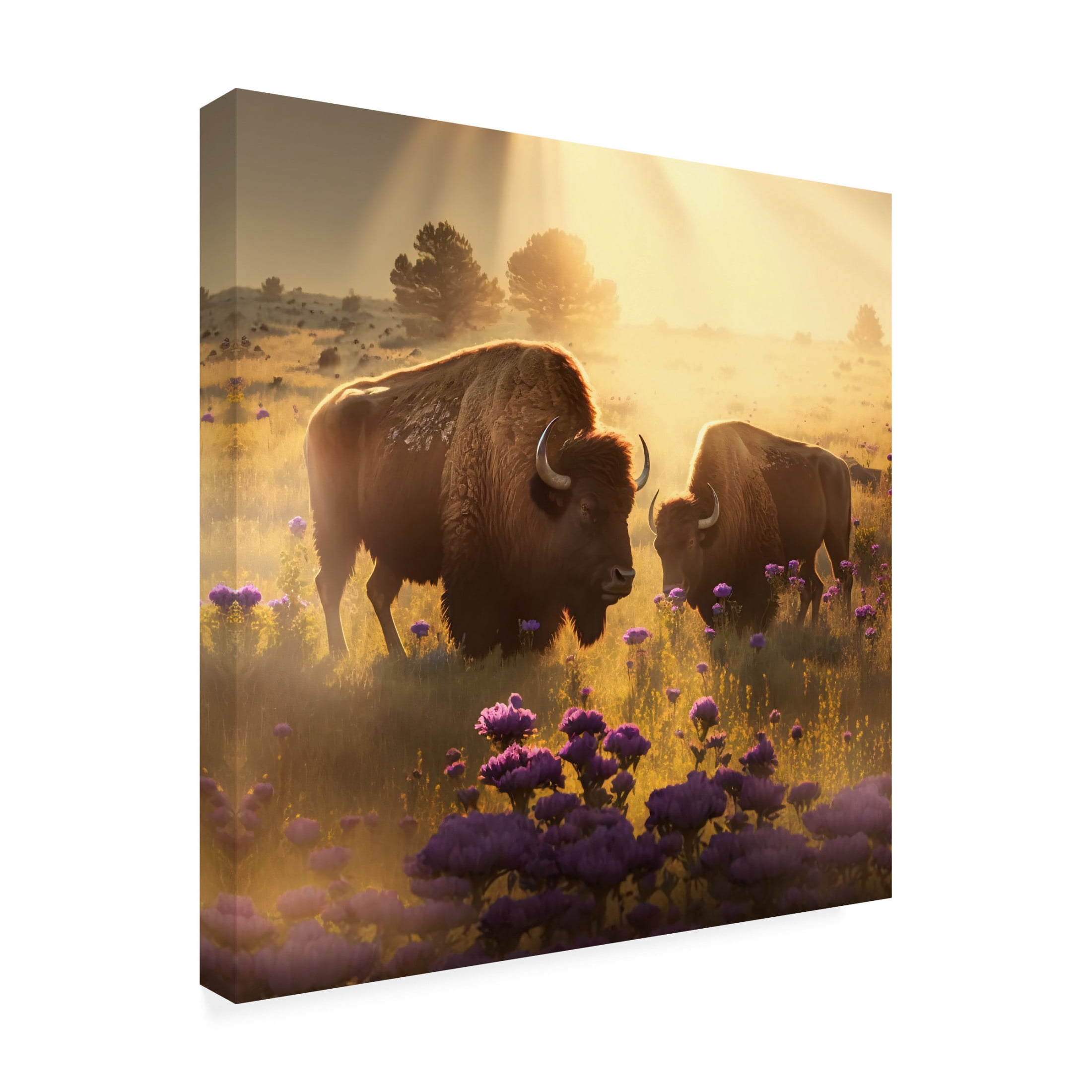 Canvas Wall Art - Ray Heere 'North American Wildlife 66' Wall Art for Living Room, Bedroom, or Office Décor by Trademark Fine Art - 24 x 24 Inches