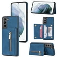 thumbnail image 1 of SaniMore for Samsung Galaxy S23 Plus 2023 Back Case with Zipper Card Pokcet Flip Wallet/Kickstand Shock Absorption Anti-fall Retro PU Leather Wear-resistant Shell For Samsung Galaxy S23 Plus, Blue, 1 of 9