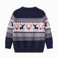 thumbnail image 4 of NOLDARES Christmas Sweater Kids,Toddler Boys Sweater Kids Winter Warm Sweater Crewneck Pullover Tops,A112-Navy, 4 of 4