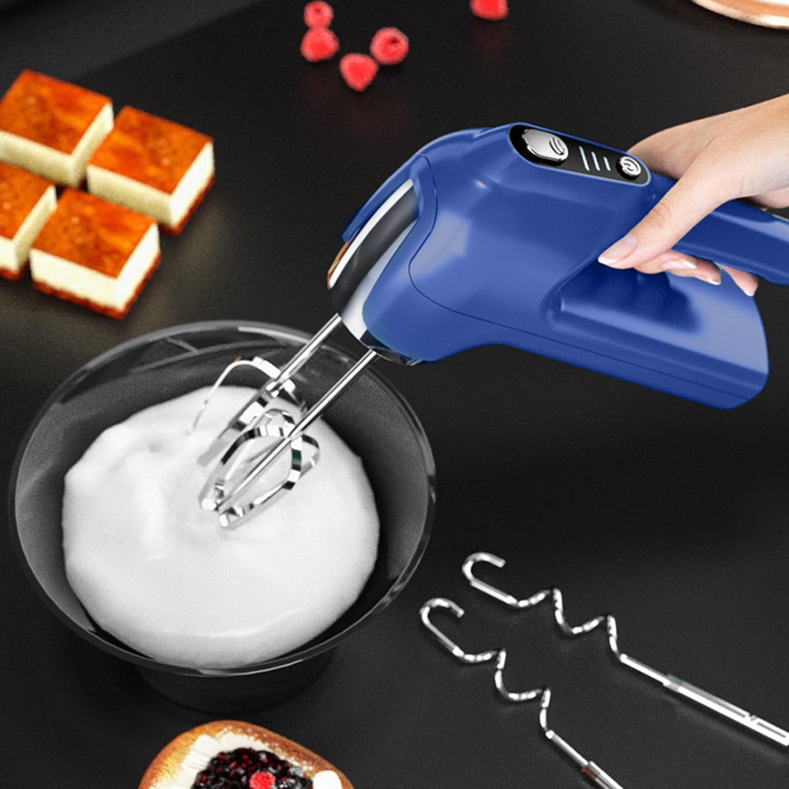 Powerful Hand Mixer, 3-Speed Hand Held Mixer for Baking, Lightweight Stainless Hand , Kitchen Mixer for , Cookies, 1 Pcs, 7.2x4.72"