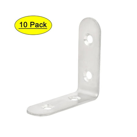 

Uxcell 50mmx50mmx2mm Stainless Steel L Shaped Angle Brackets Shelf Supports 10pcs