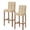 Beige, variant on Beige Flower Branch Bar Stool Covers Set of 2, Spring Summer Farmhouse Botanical Stretch Washable Bar Chair Covers with Backs, Removable Pub Counter Height Chair Cover for Kitchen Dining Room Cafe