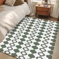 thumbnail image 4 of Vintage Bohemia Area Rugs 4'x6', Washable Small Throw Rugs for Office Bathroom, Minimalist Abstract Geometric Art Green Indoor Outdoor Rug Non-Slip Low Pile Carpet Runner Reversible Floor Mats, 4 of 8