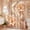 Orange, variant on Orange Luxury Gold Marble Floral Shower Curtain, Glitter Cherry Blossom Bathroom Decor, Modern Abstract Geode Bath Curtain, Waterproof Polyester Fabric with Hooks,47X64in