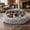 Grey, variant on Round Plush Calming Donut Dog & Cat Bed | Calming Design, Donut Shape