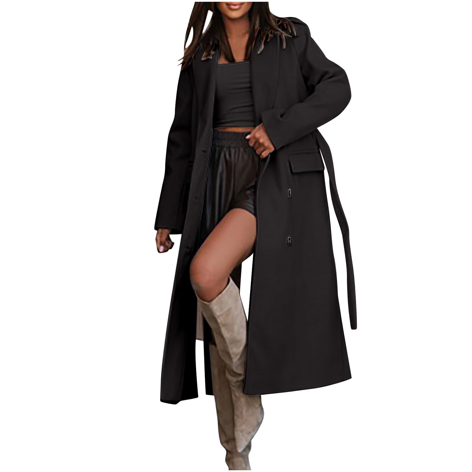lcziwo 2024 Trench Coat for Women Clearance,Women Trench Coats