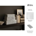 thumbnail image 5 of Decorative Striped Boxes with Lid for Home Decor - Stylish Decor Box for Console Table, Jewelry Storage, or Bedroom - Minimalist Home Organizer for Office Decor - Set of 3, 4", 3", 3", Black & White, 5 of 13