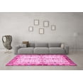 thumbnail image 3 of Ahgly Company Indoor Square Oriental Pink Traditional Area Rugs, 3' Square, 3 of 4