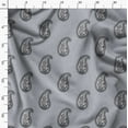 thumbnail image 3 of Soimoi Minky Gray Fabric By the Yard - 56 Inch Wide - Paisley Leaf Pattern Fabric - Botanical and Elegant Designs for Various Uses Printed Fabric, 3 of 6