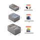 thumbnail image 5 of 18 cajas de cajones para guardar pantalones vaqueros, camisetas, organizador de armario, cajones, organizador de 7 rejillas S, 5 of 8