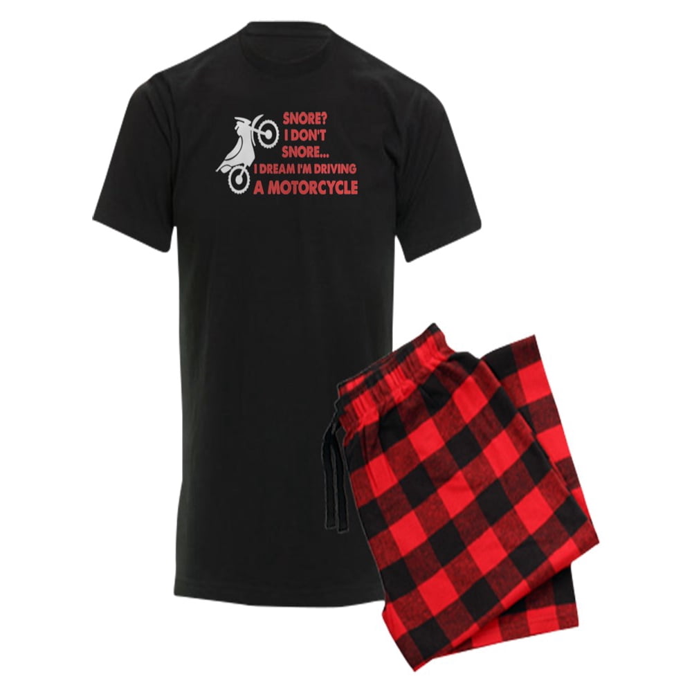 CafePress Snore Motorcycle Pajamas Men's Dark Pajamas