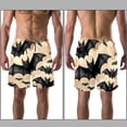 thumbnail image 3 of luoweisi Men's Beach Shorts Quick Dry Swim Trunks with Mesh Lining Halloween Bat M, 3 of 5