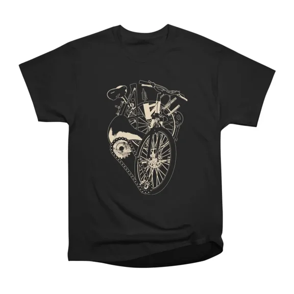 Bicycle Heart by Tobe Fonseca T-Shirt Tee Gift For Him Merch For Her Apparel For Friend