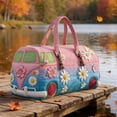 thumbnail image 3 of Hippie Van Quilted Duffle Bag - 2026 Duffle Bag For Travel Women Men Boho Travel Weekender Bag With Handle Retro Style Bohemian Travel Bags For Gym, Yoga, Summer Vacation Trips & Holiday Large, 3 of 8