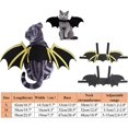 thumbnail image 3 of Cats Puppy Dogs Costume Cosplay Clothing Costume Black Yellow Bat Wing Halloween Party for Pet Decoration Clothes Bat Wing Clothes Pet Clothes Hangers Metal, 3 of 5