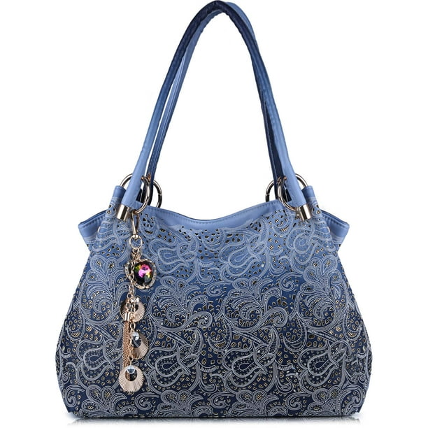 Handbags for Women, Peaoy Faux Leather Purse Ladies Handbag Vintage ...