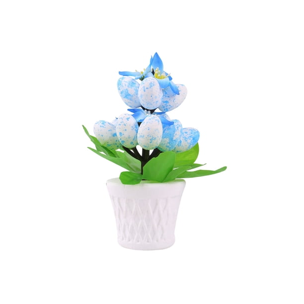 Decoraciones de Pascua para el Hogar Decoración de Huevos de Pascua Mini Decoración de Plantas en Macetas de Interior Tema de Vacaciones Decoración Del Hogar Agrega Vitalidad Festiva, Macetas de Plant
