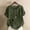 Army Green, variant on Cmfcve Woman Linen Shirt Solid Color Short Sleeve Tunic Top Round Neck Summer Plus Size Women’s Cotton Tops