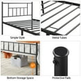 thumbnail image 4 of Yaheetech Metal Bed Frame with Headboard and Footboard, Twin,Black, 4 of 9