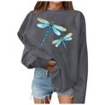 thumbnail image 1 of toraway Chandails en Molleton à Col Rond pour Femmes Graphiques Amusants Hauts pour Femmes Chandail Oversize à Manches Longues Chandail à Capuche Chandail Blouse d'Automne pour Adolescentes Vêtements m, 1 of 4