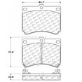 thumbnail image 2 of Centric Parts 102.04730 102 Series Semi Metallic Standard Brake Pad, 2 of 3