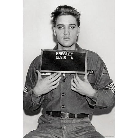 Elvis Presley- 1958 Enlistment Photo Poster - (Elvis Presley Best Photos)