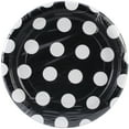 thumbnail image 2 of 7" Polka Dot Paper Dessert Plates, Black, 8ct, 2 of 2