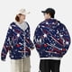 thumbnail image 4 of Fotbe Red White Blue Fireworks 1 Chaqueta con Protección Solar UPF 50+ para Hombre y Mujer, Camisa con Capucha y Bolsillos-3X-Large, 4 of 7
