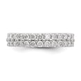 thumbnail image 3 of 14k White Gold Round Diamond Eternity Wedding Band Double Row Ring Size 5.5 - 2 Ct., 3 of 5