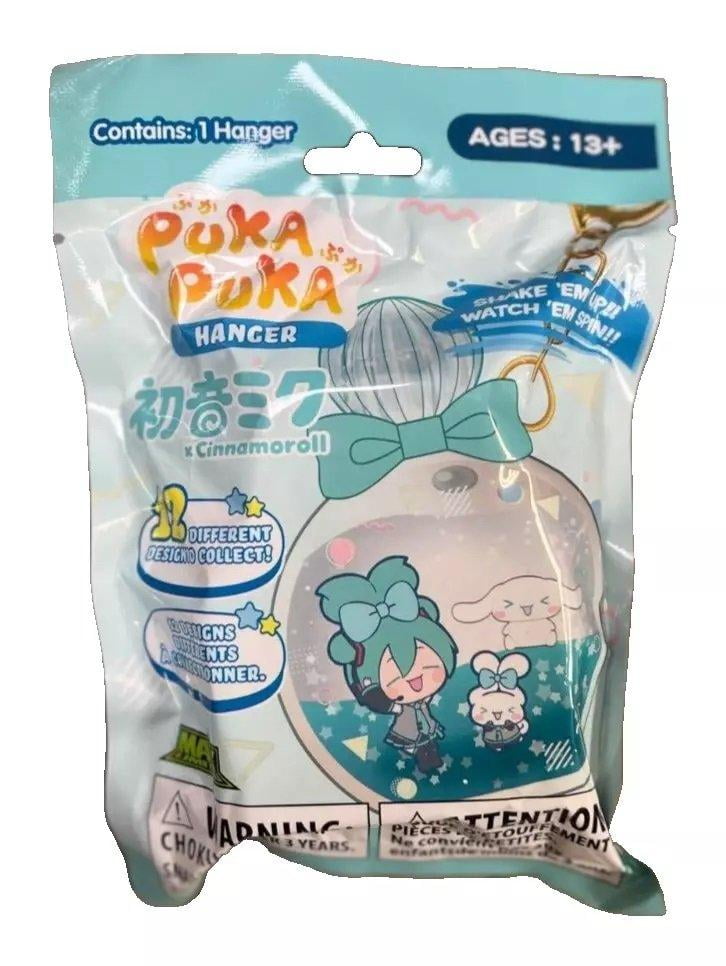 Puka Puka Hatsune Miku X Cinnamoroll Blind Bag Liquid Key Chain.