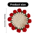thumbnail image 5 of Rose Bouquet Crochet Coaster Kits Flower Coaster Crochet Starter Kits DIY Crochet Kits for Home Decoration, 5 of 20