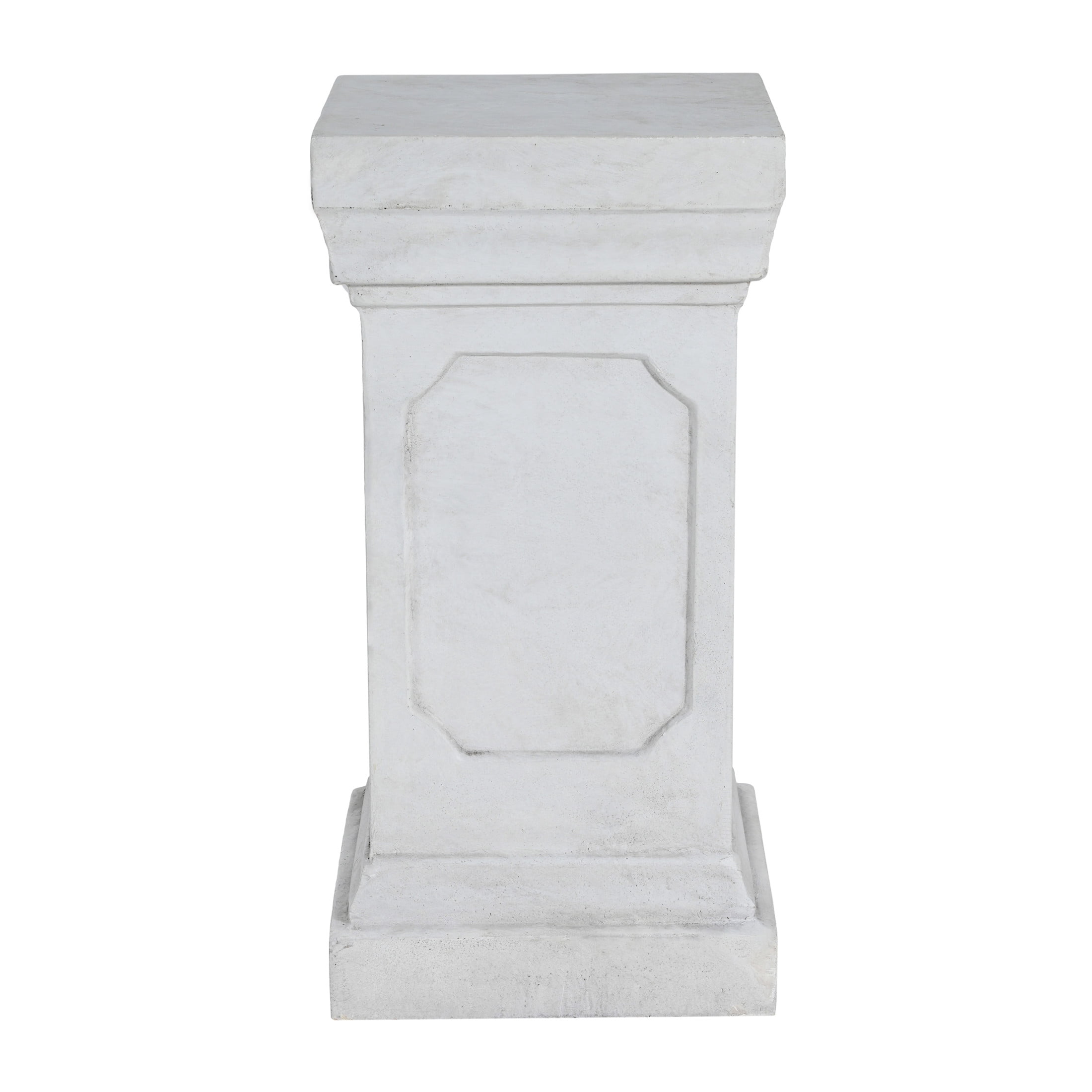 Christopher Knight Home 19.25" Outdoor Classic Plant Stand with Square Pedestal, Antique White