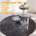 thumbnail image 5 of WK 36.22" Cat Tree Cat Tower with Soft Perch Cat Condo and Jute Scratching Post,Grey, 5 of 7