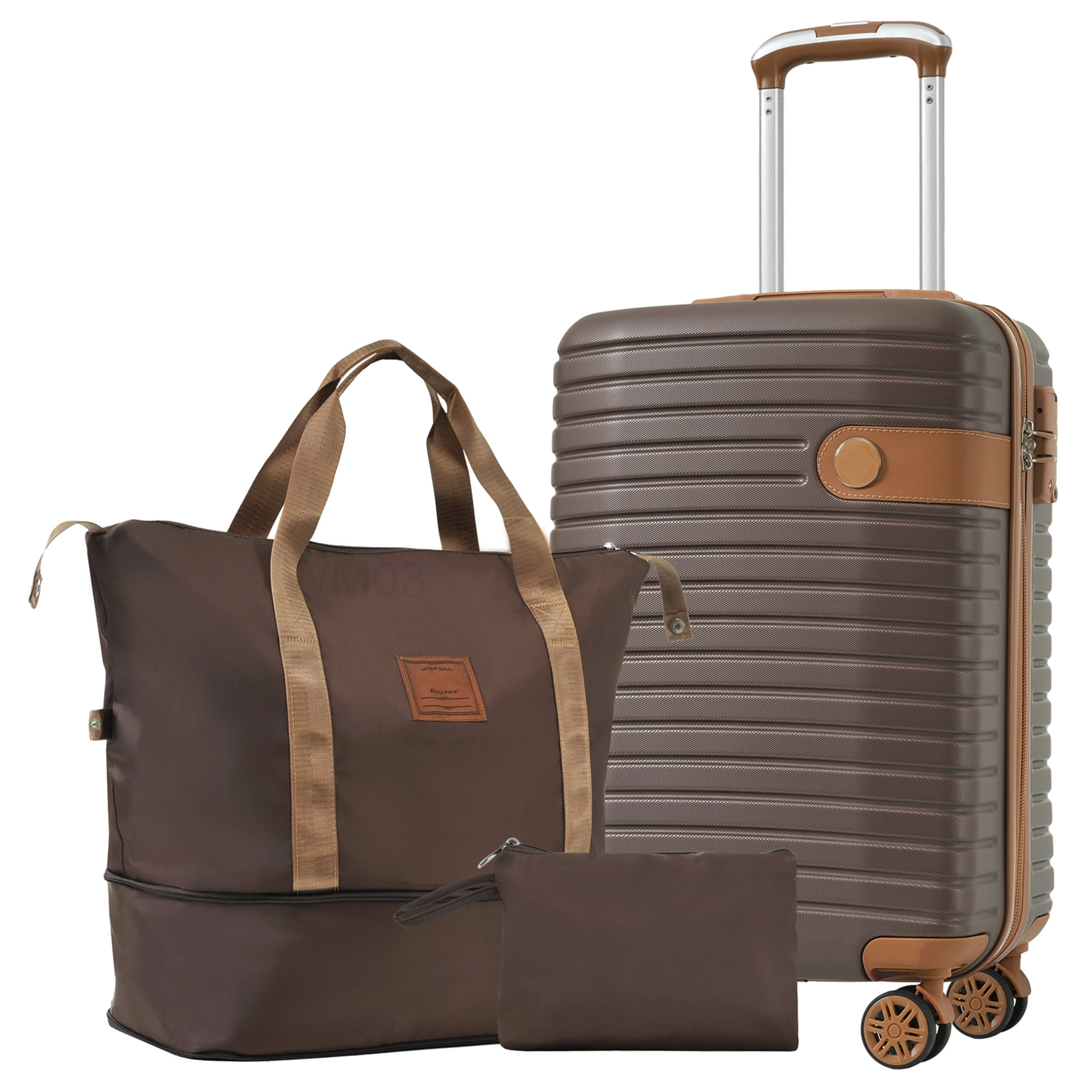 Airline Approved 20in Carry On Luggage Set, Lightweight ABS Suitcase with 360 Wheels & TSA Lock