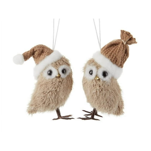 Delton Hanging Christmas Owl Ornament, 2 Assortment