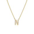 thumbnail image 1 of Diamondlite Cubic Zirconia Mini Initial N Necklace - Gold, 1 of 1