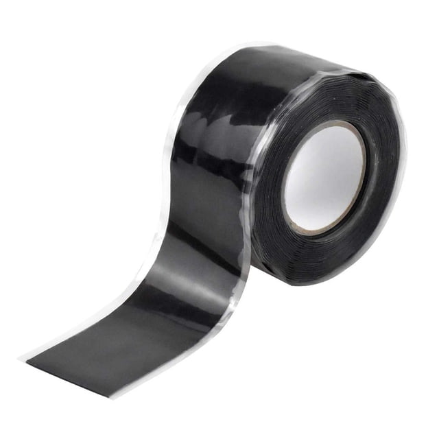 Speravity Cinta de sellado impermeable para reparación de automóviles, cinta de sellado resistente y duradera, autoadhesiva, sin pegamento, Artesanía Negro 0.5 mm de espesor x