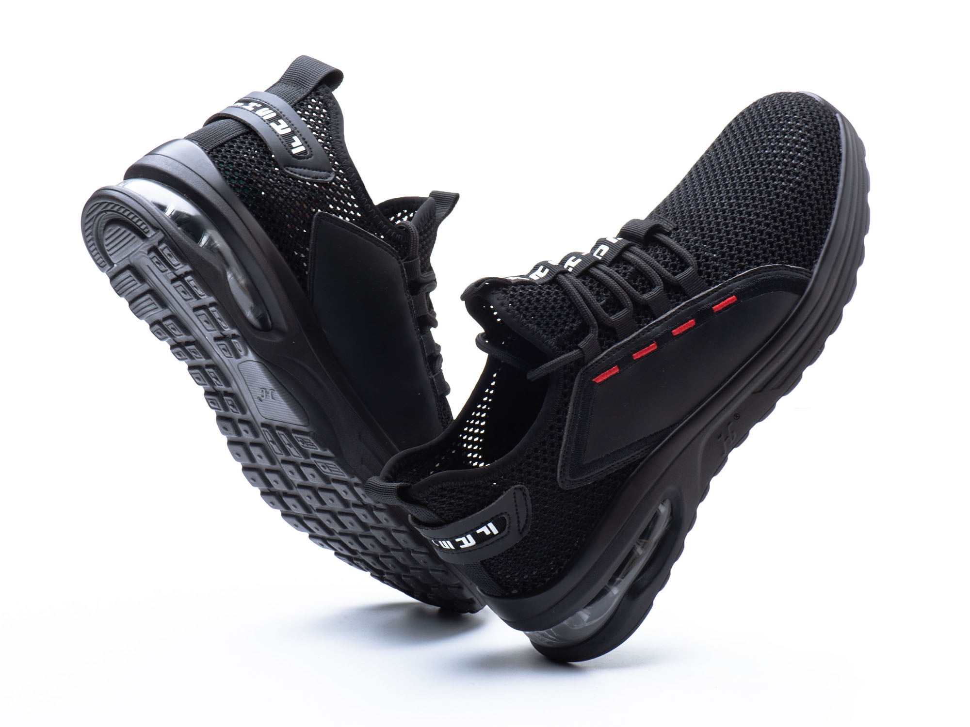 Slip Resistant ADTEC Mens Black Lace Work Shoe Comfortable Breathable Composite Safety Toe Black, 12