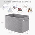 thumbnail image 4 of CHERISHGARD 5.7 Gallon Storage Basket for Shelves, 14.7x 8.8x9.8 Inch，Laundry Basket for Closet,Woven Nursery Cotton Rope Baskets for Storage, 4 of 7