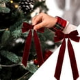 thumbnail image 2 of 16Pcs Velvet Ribbon Bows for Christmas Tree, Vintage Ribbon Bows with Twist Tie, ChristmasBows for Staircase Garland Wreath, Christmas Tree, Holiday Indoor Outdoor Decorations, 2 of 9