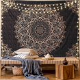 thumbnail image 2 of Tapiz de Pared Edeesky Mandala Negra Boho Decoración, 2 of 8