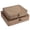 Coffee, variant on Set Of 2 Flat Woven Wicker Storage Bins With Lid Natural Seagrass Basket Multipurpose Organizer Boxes For Shelves Home Organization