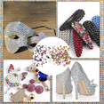 thumbnail image 5 of Arte de uñas con pedrería y parte trasera plana de cristal, 5 of 5