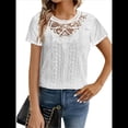 thumbnail image 1 of Blusas Tipo Túnica de Corta para Mujer, Estilo Informal, con Encaje XXL, 1 of 9