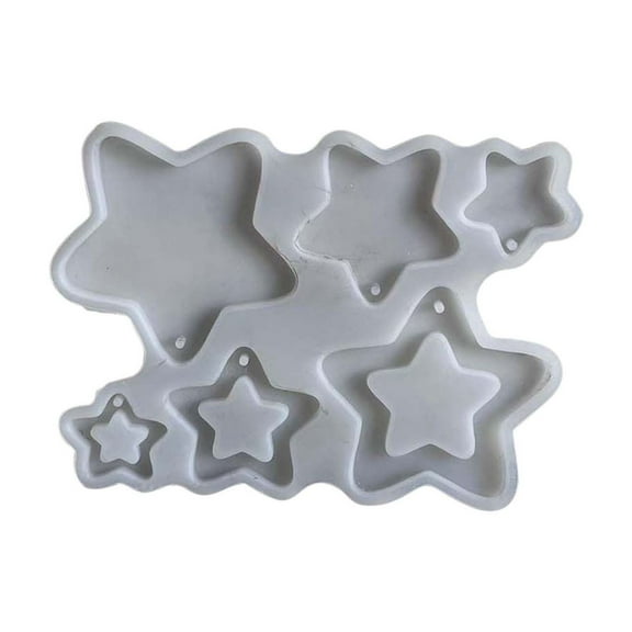 JoyMoreHome Star Keychain Silicone Mold Star Keychain Charms Epoxy Resin Mold Star Shape Resin Casting Molds for DIY Crafts Jewelry Pendant